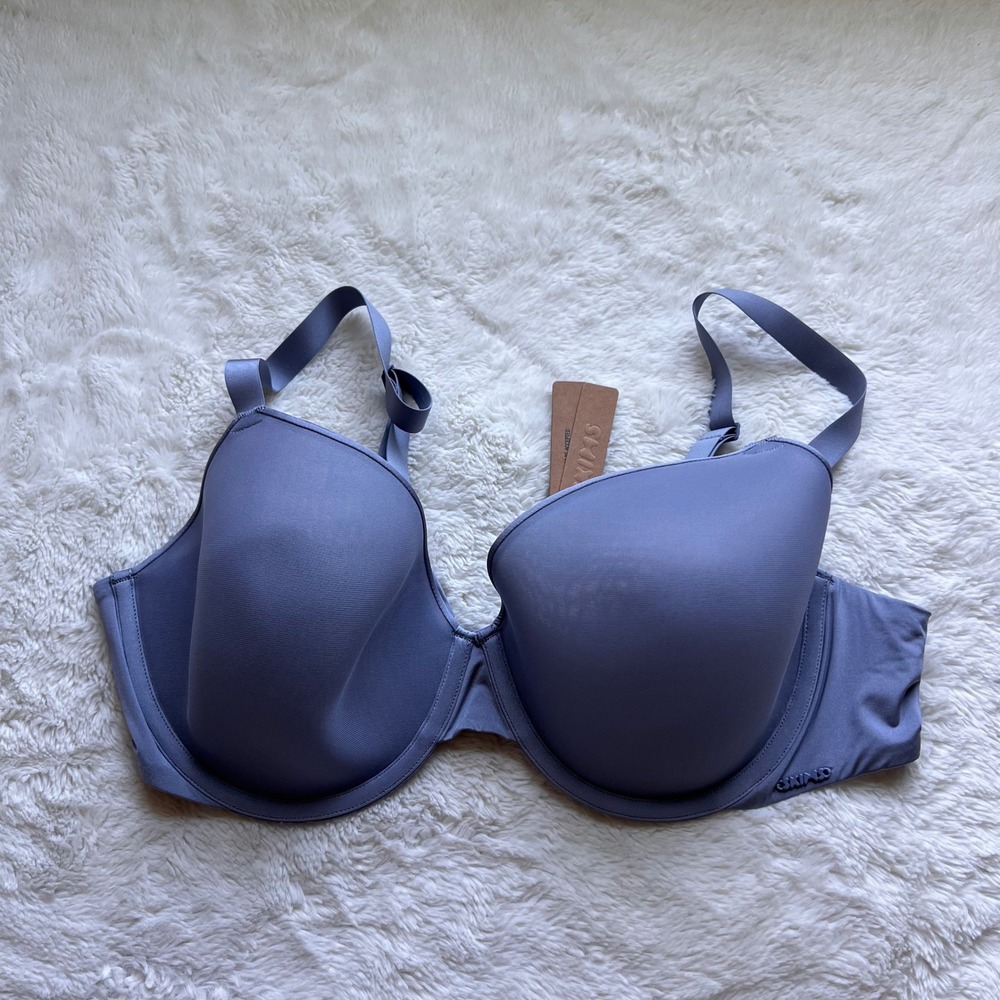 SKIMS Weightless Demi Bra Slate Blue Grey Underwire BR-DEM-1893 Size 44A NEW